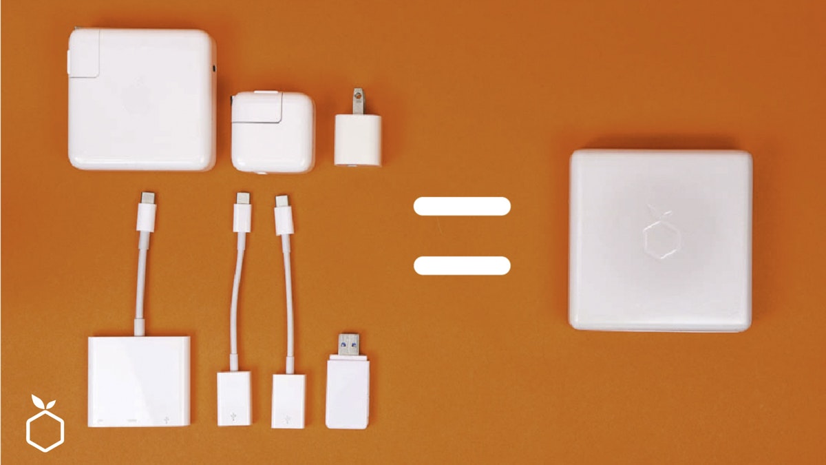 Orange Charger USB-C Hub gallery image