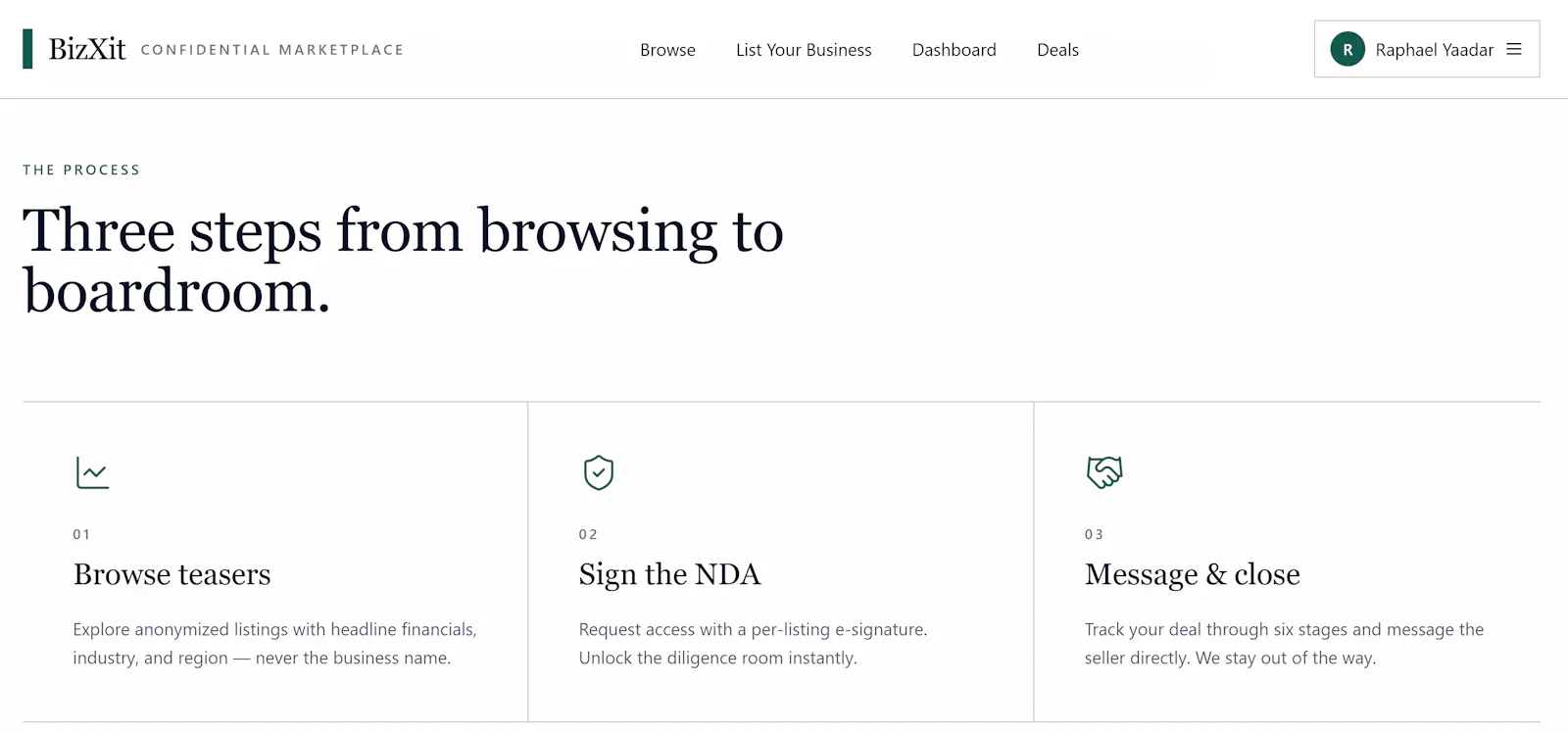 BizXit-Confidential Business Marketplace screenshot 4