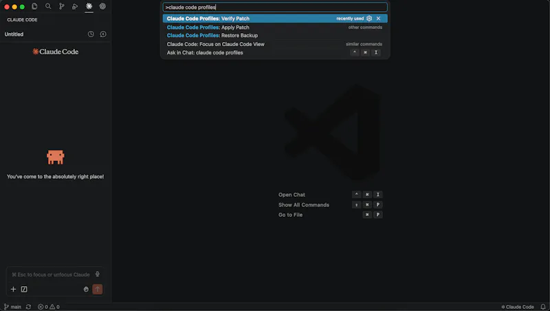 VSCode Claude Code Profiles screenshot 2