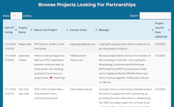 NFT Partnerships Portal gallery image