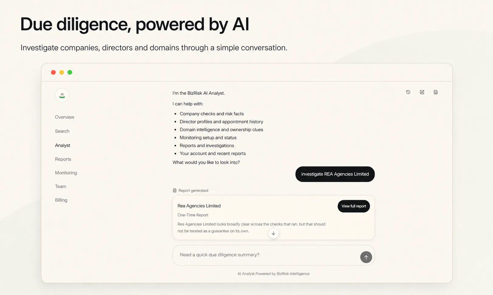 BizRisk AI Analyst gallery image