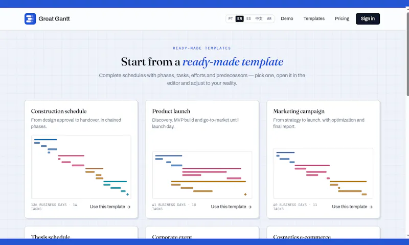 Great Gantt screenshot 6