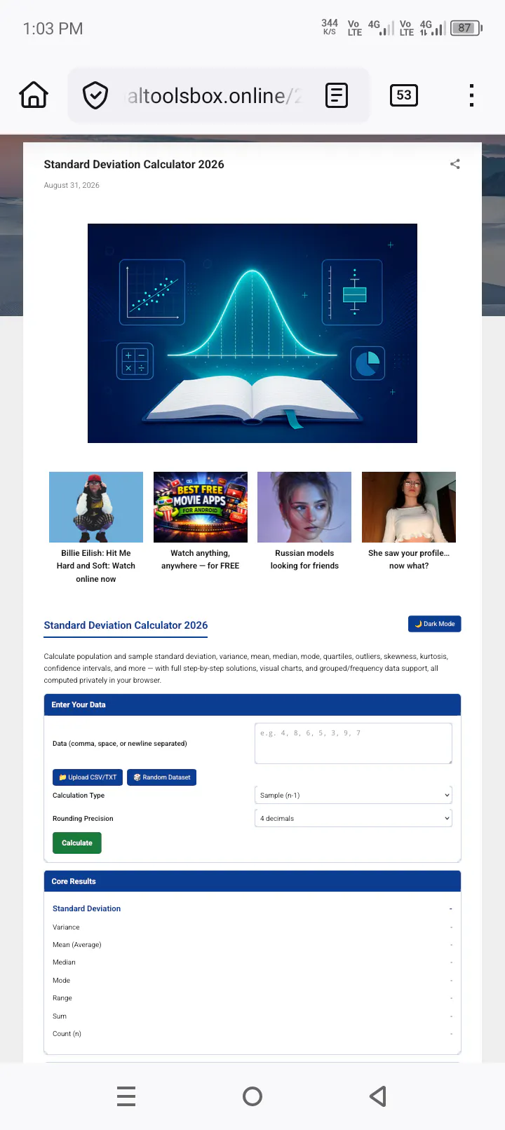 Standard Deviation Calculator gallery image