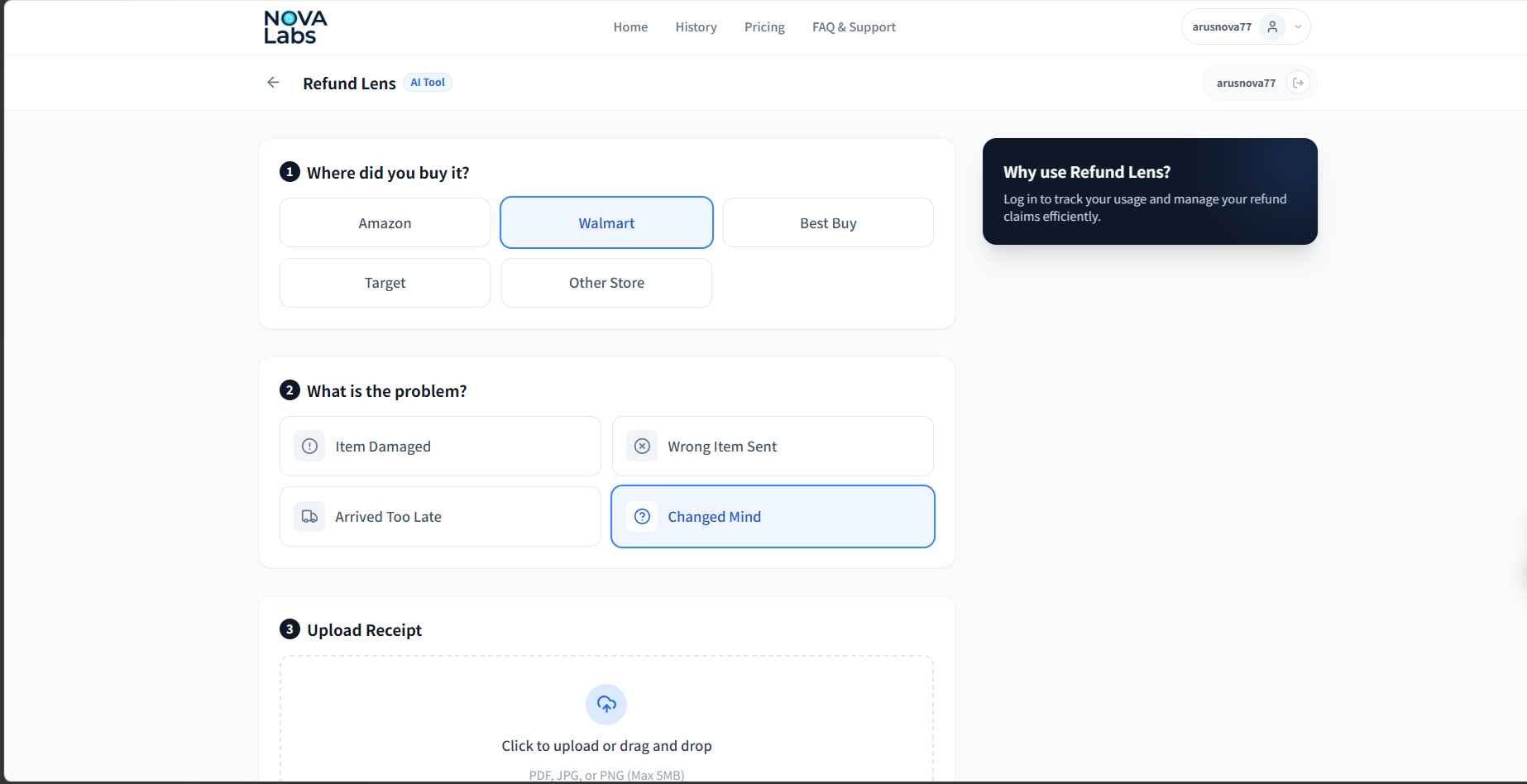 Refund Lens - Screenshot 3 showing product features and functionality