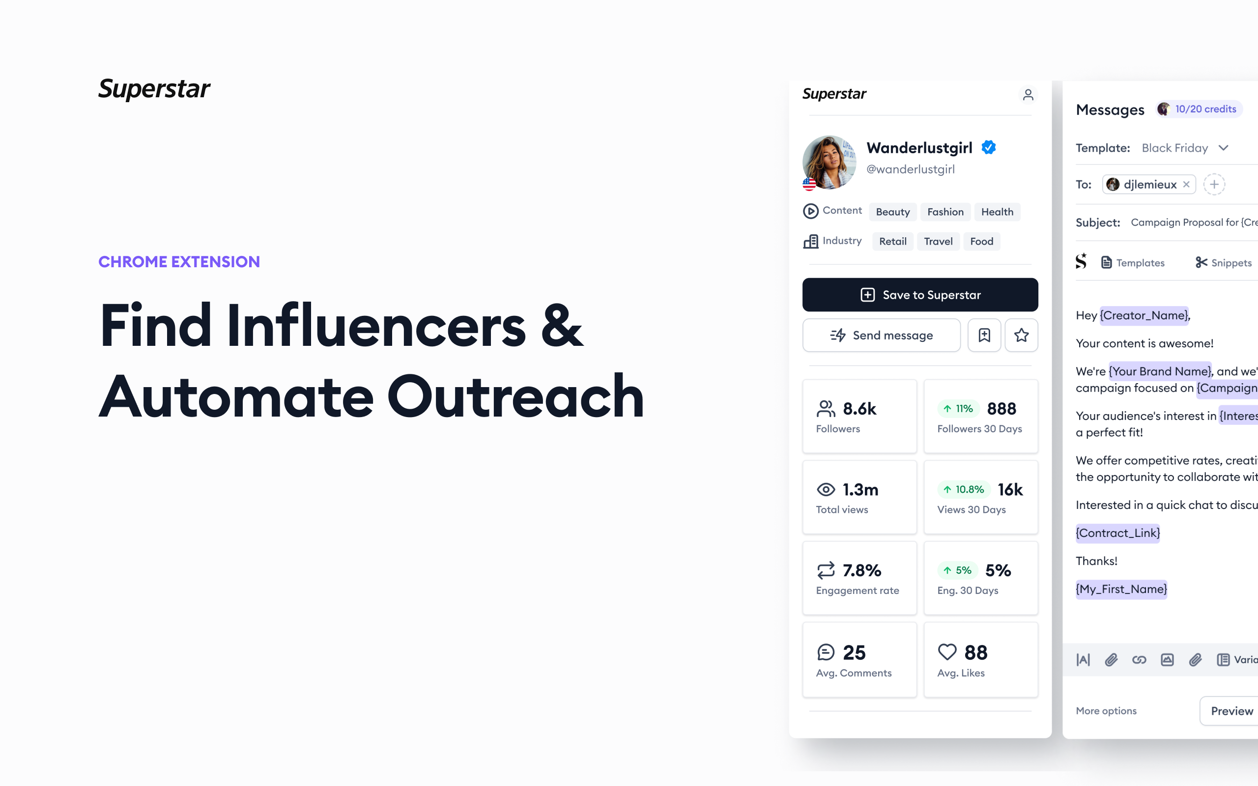Маркетинговая платформа Superstar Influencer media 2