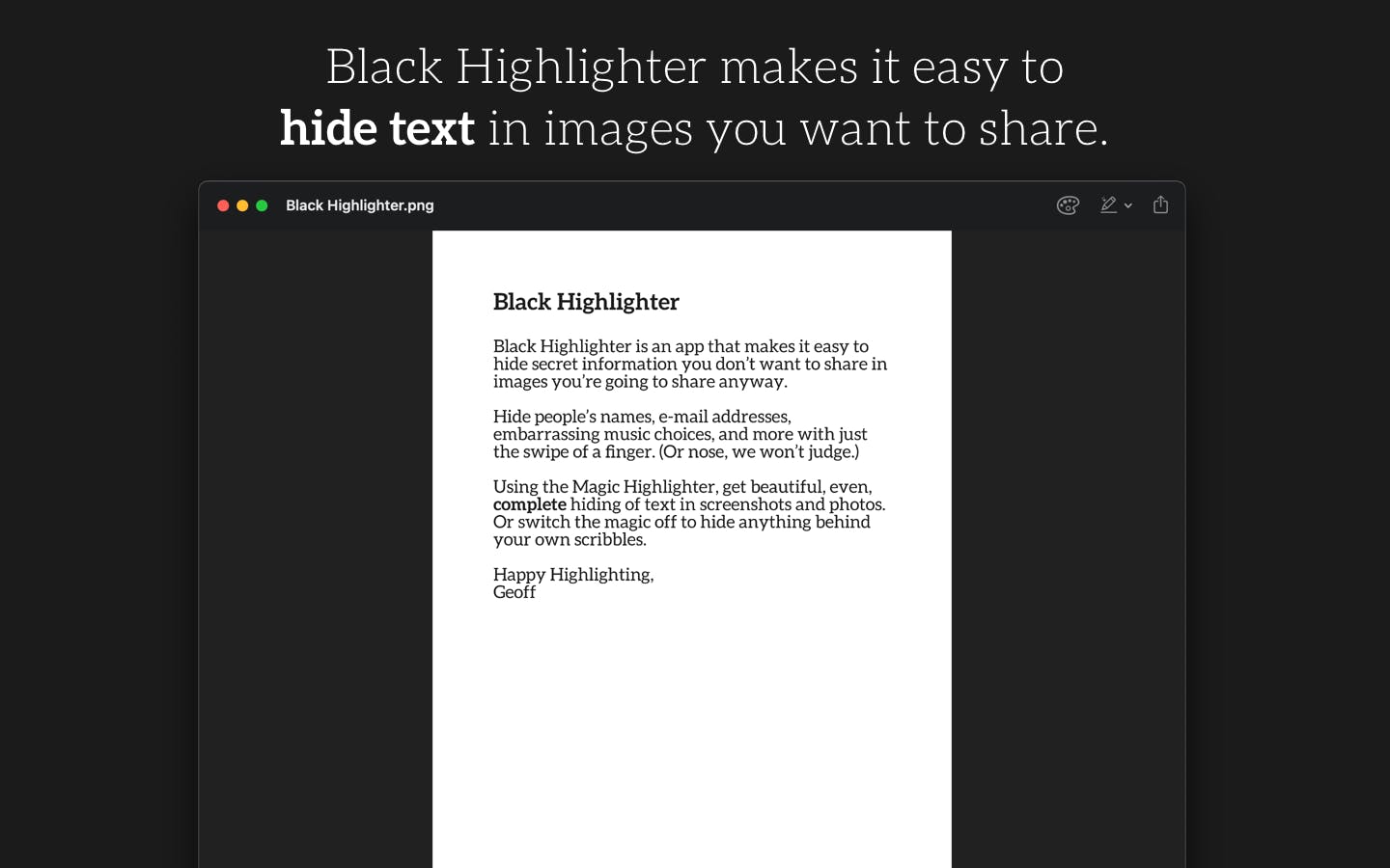 Black Highlighter media 2