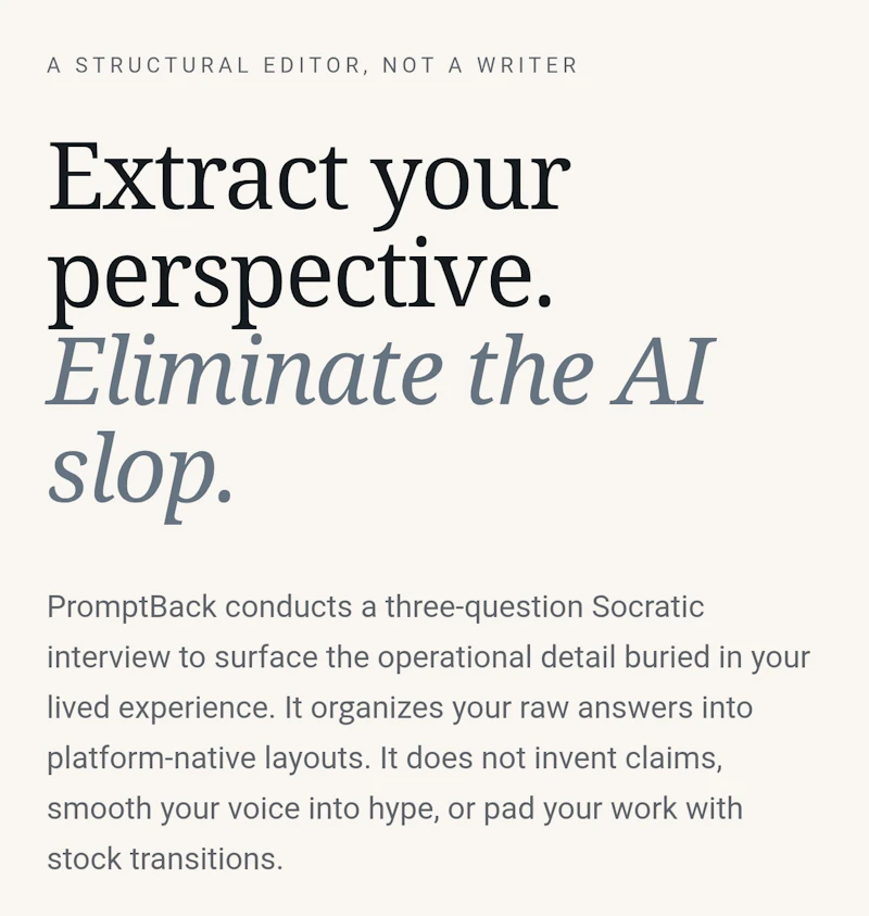 PromptBack screenshot 2