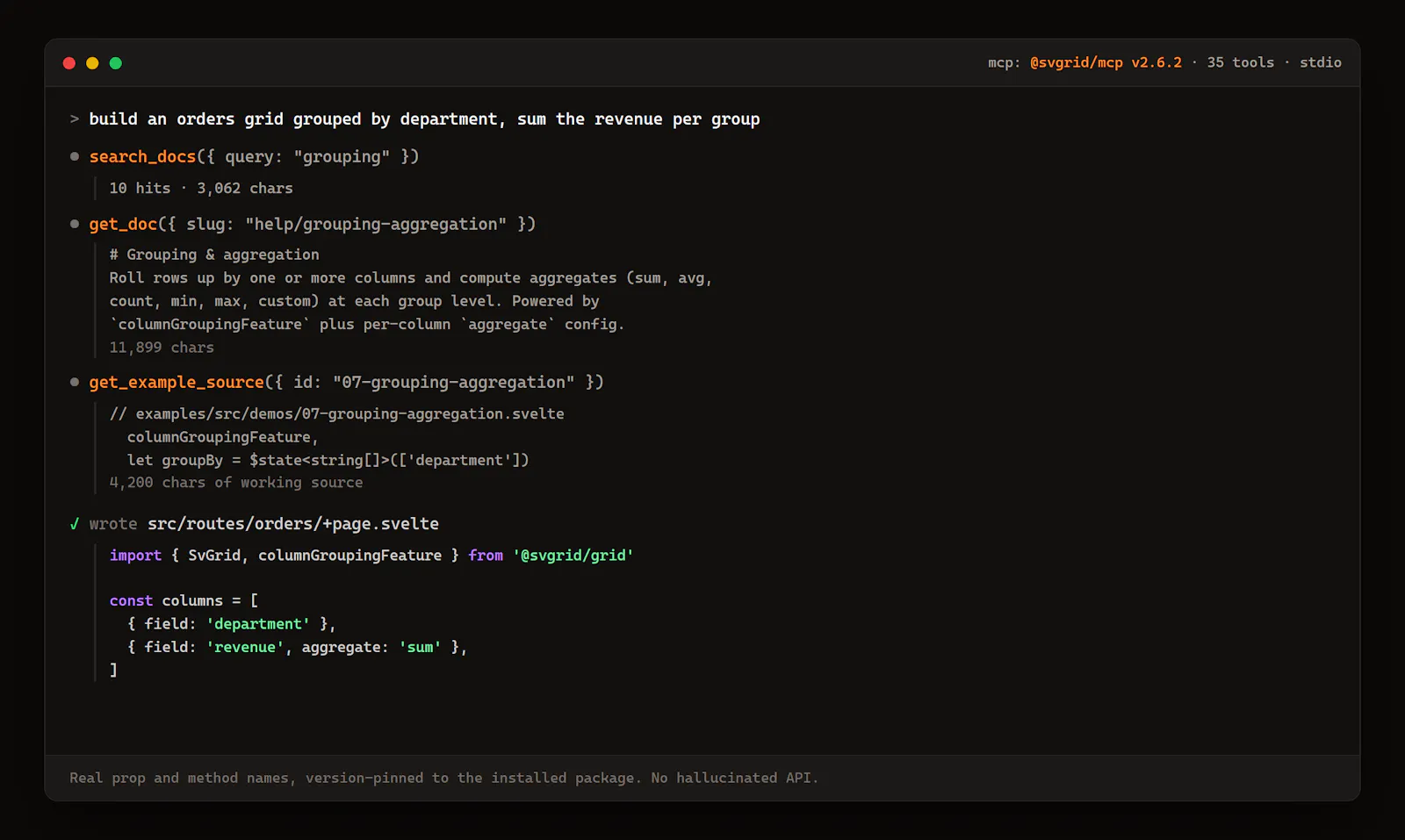 SvGrid screenshot 1