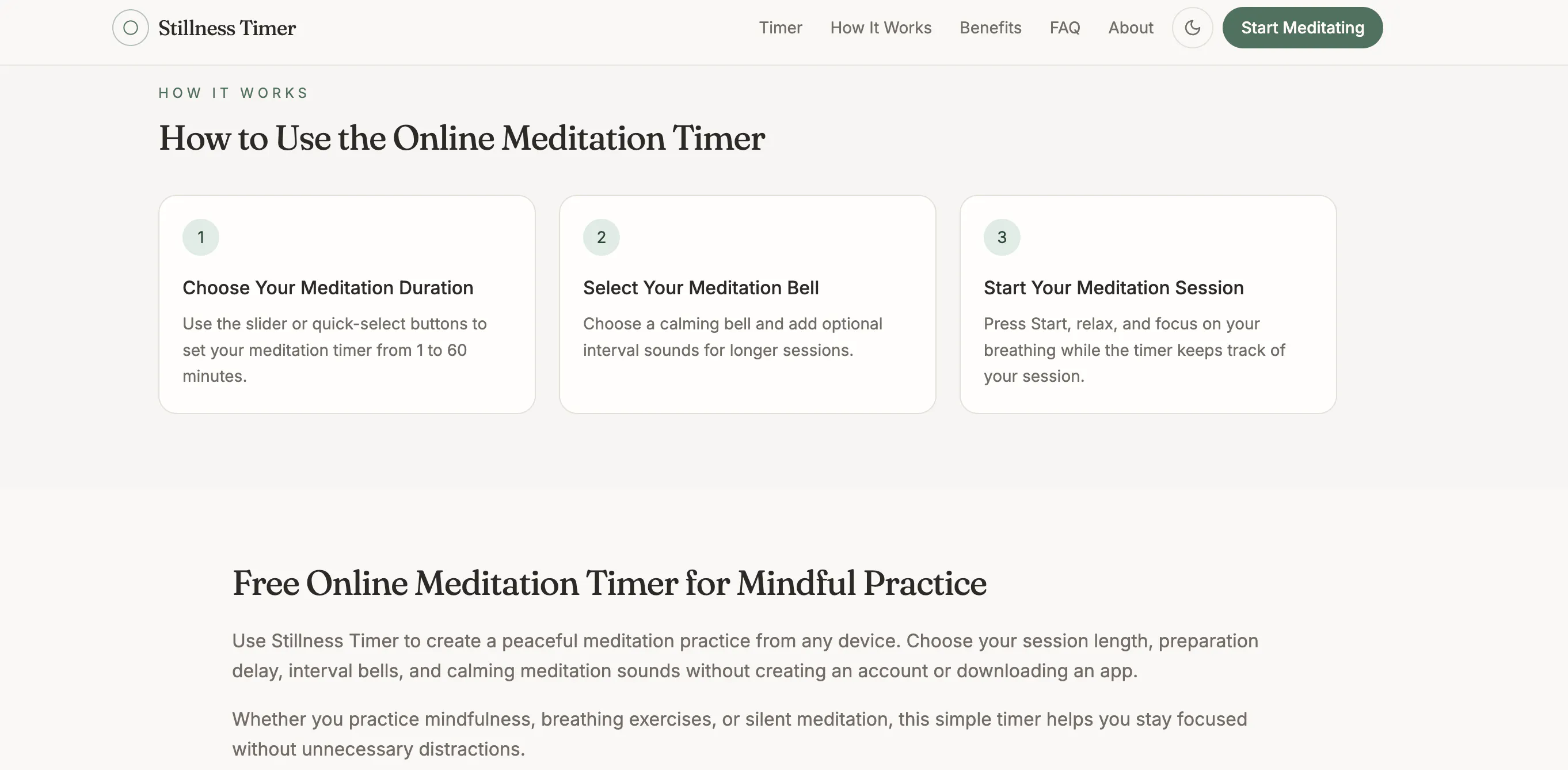 Stillness Timer - Meditation Timer gallery image