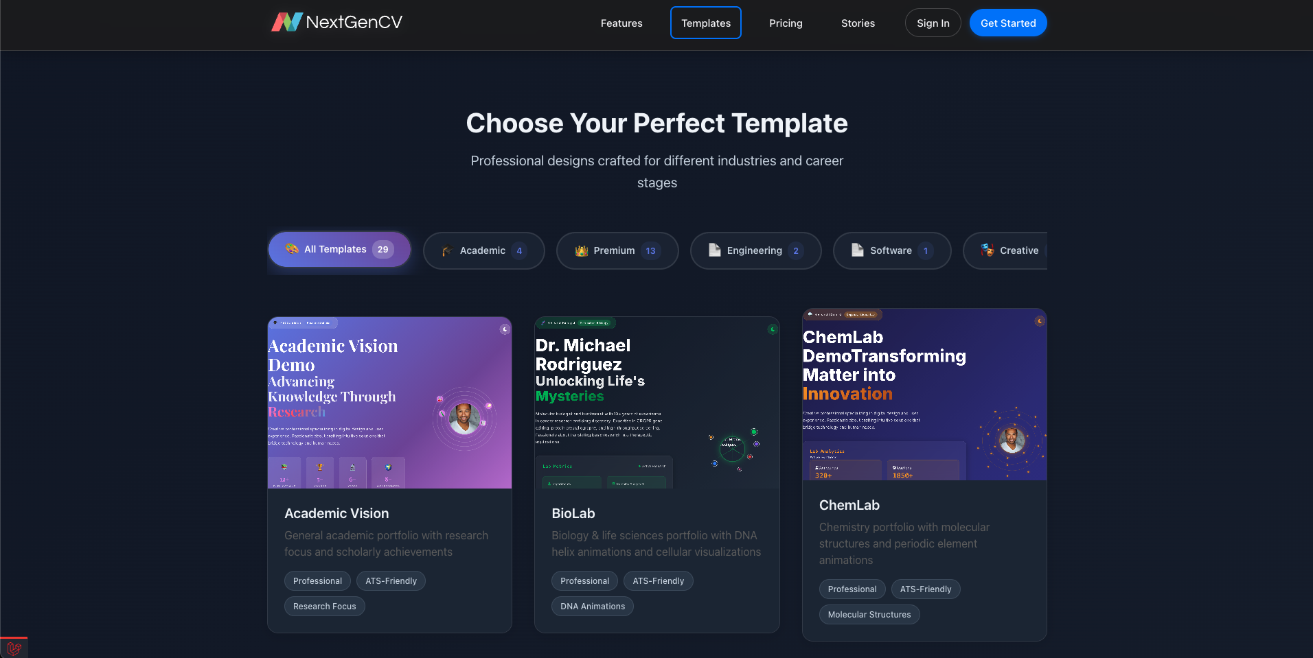 NextGenCV - AI Portfolio Website Builder gallery image