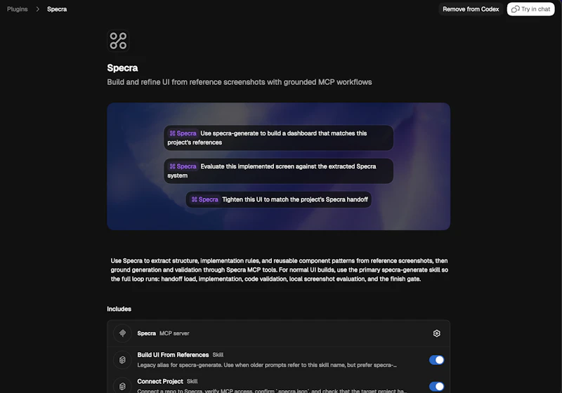 Specra screenshot 3