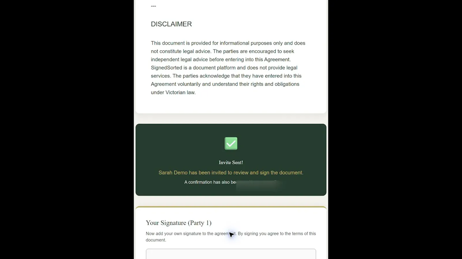 SignedSorted screenshot 1 (video preview)