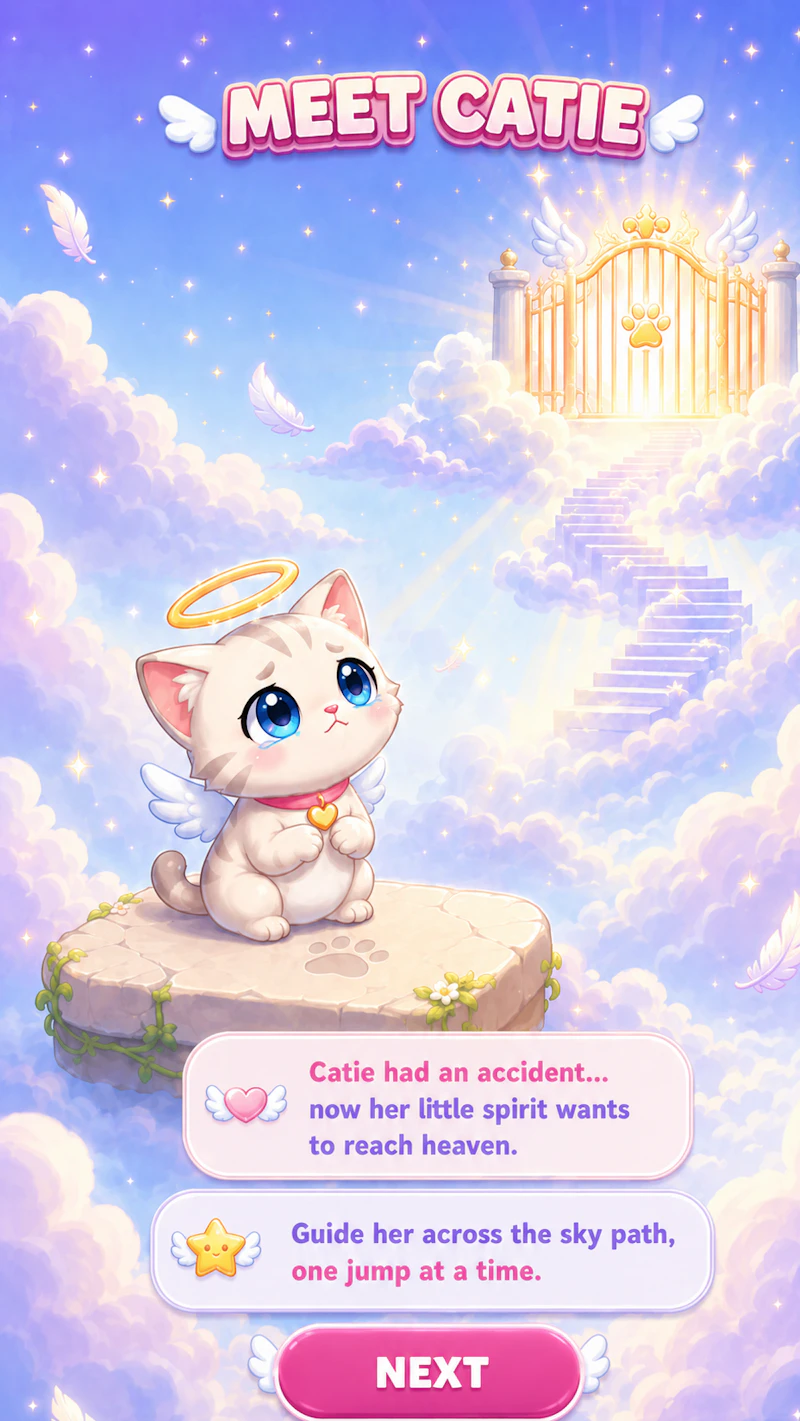 Catie Jump to Heaven - FREE BROWSER GAME screenshot 3