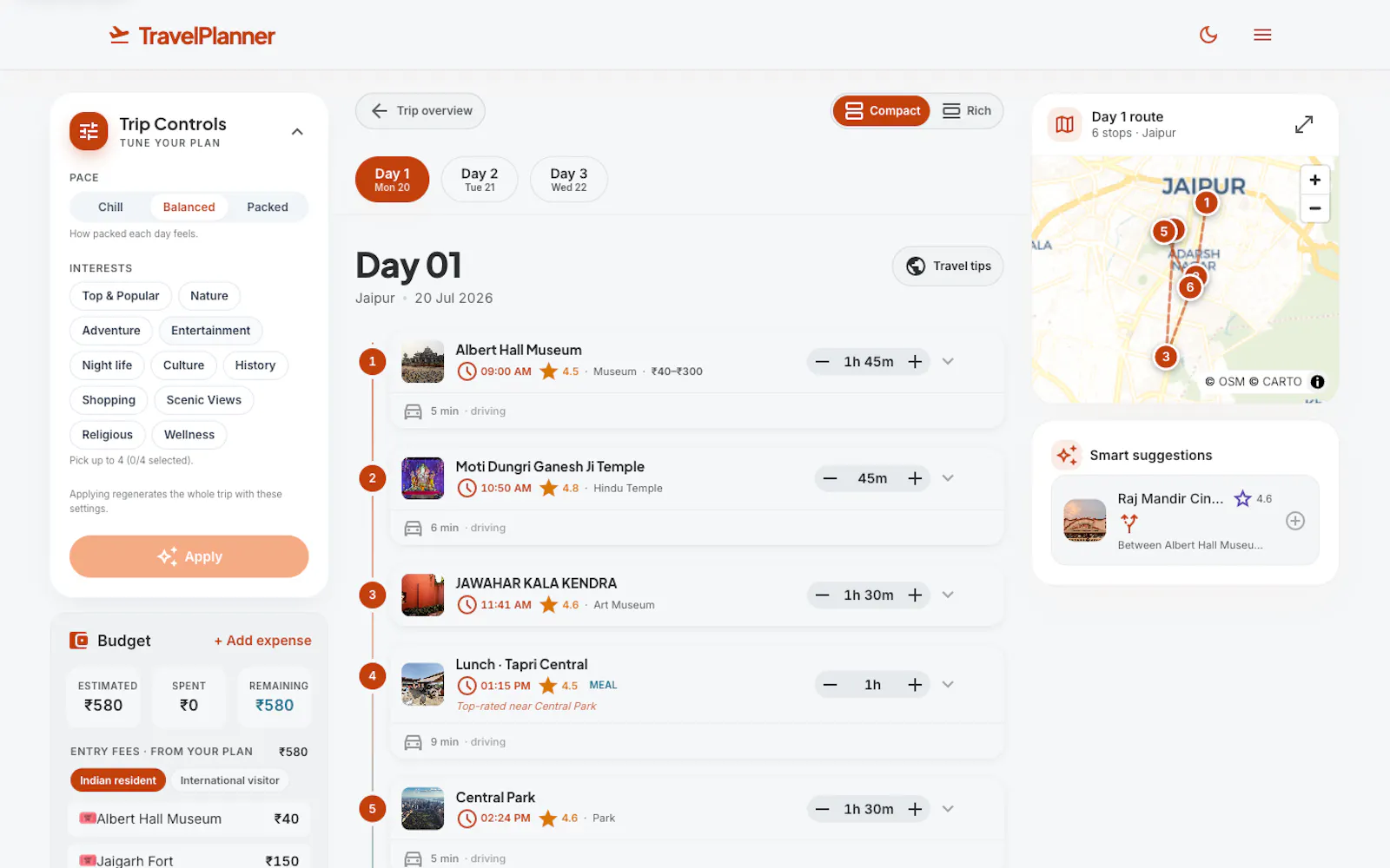 TravelPlanner  screenshot 2