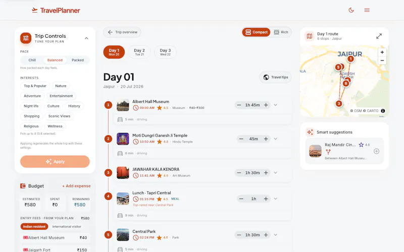 TravelPlanner  screenshot 2