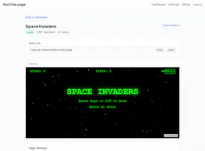 RunThis.page gallery image