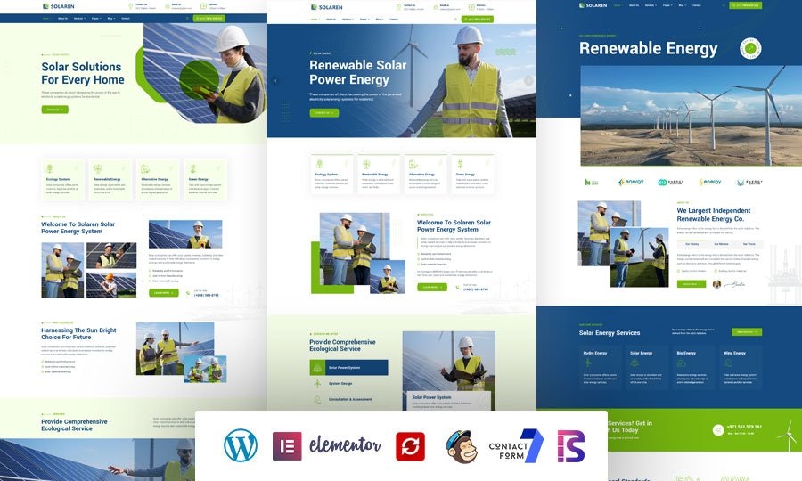 Zonne - Ecologie en zonne -energie WordPress -thema media 1