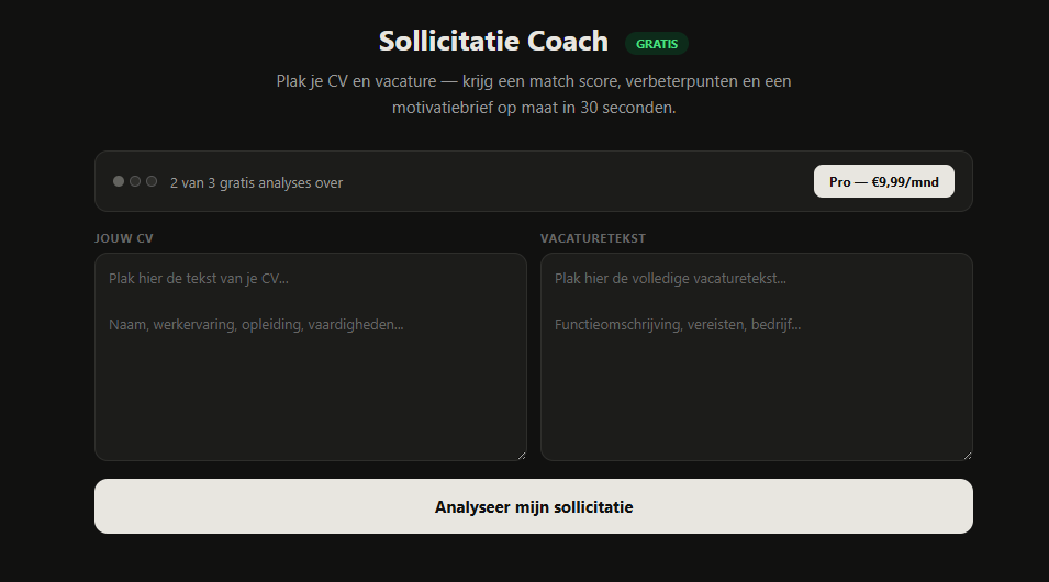 Sollicitatie Coach AI