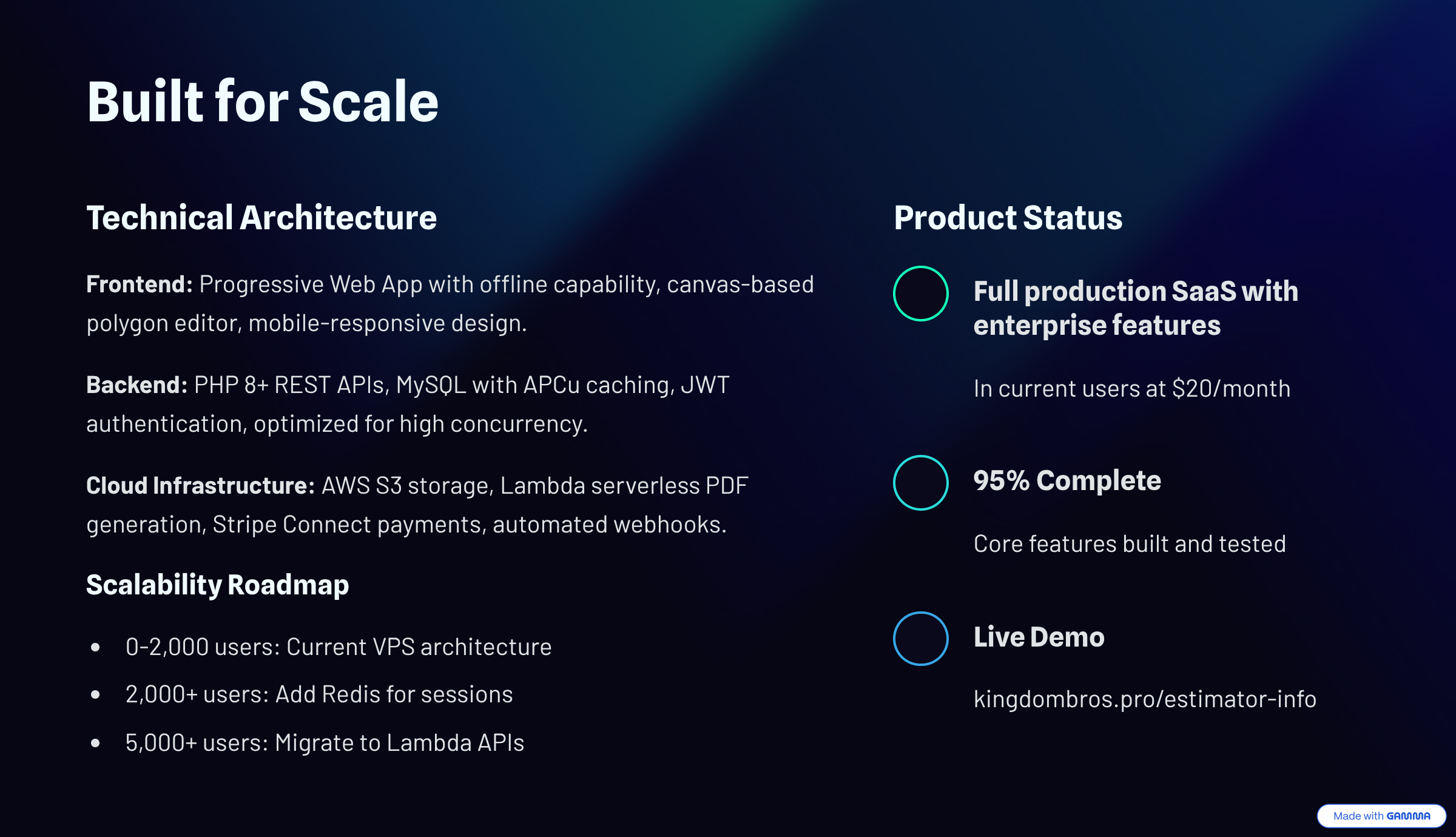 Kingdom Bros. Estimator Pro - Screenshot 5 showing product features and functionality