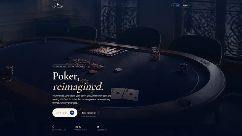 SPADORY — Le poker, autrement. screenshot 1