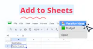 Add to Sheets Chrome Extension