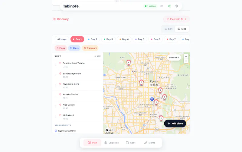 TabinoTe screenshot 2