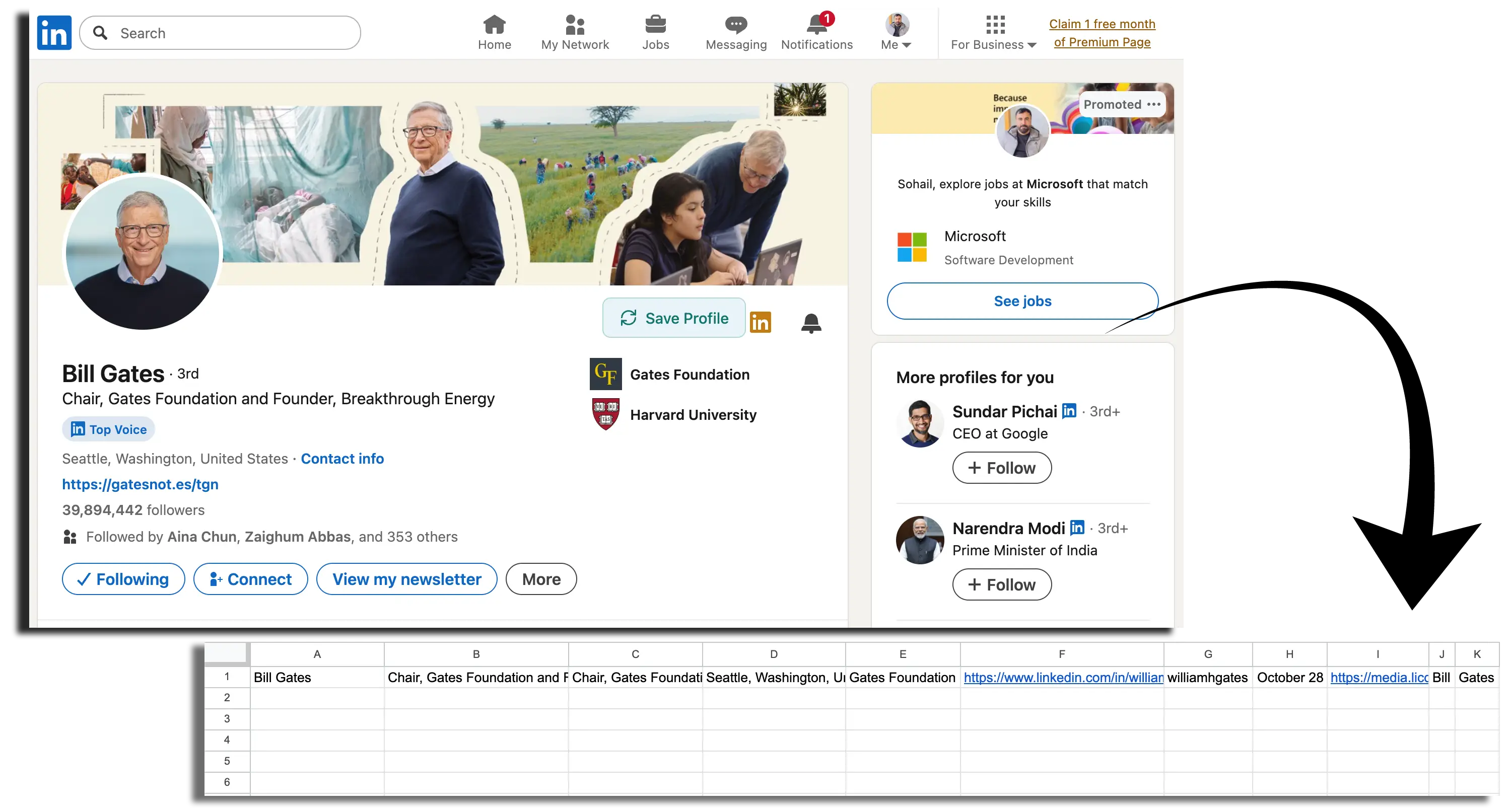 SyncToSheet - Export LinkedIn to Sheets - Screenshot 2 showing product features and functionality