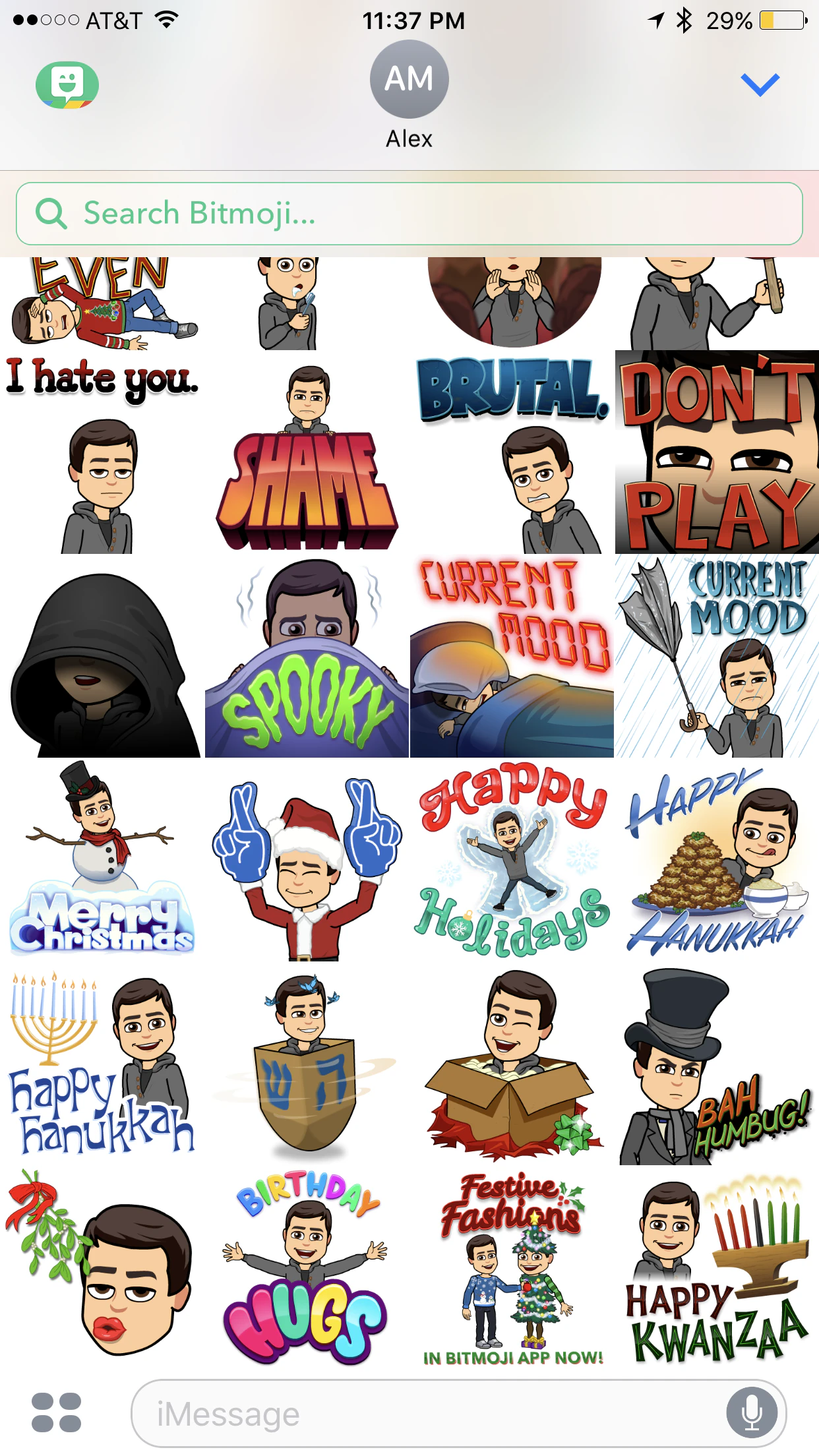 Bitmoji iMessage App