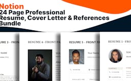 24 Page Resume Cover Letter & Ref Bundle media 1