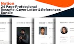 24 Page Resume Cover Letter & Ref Bundle image