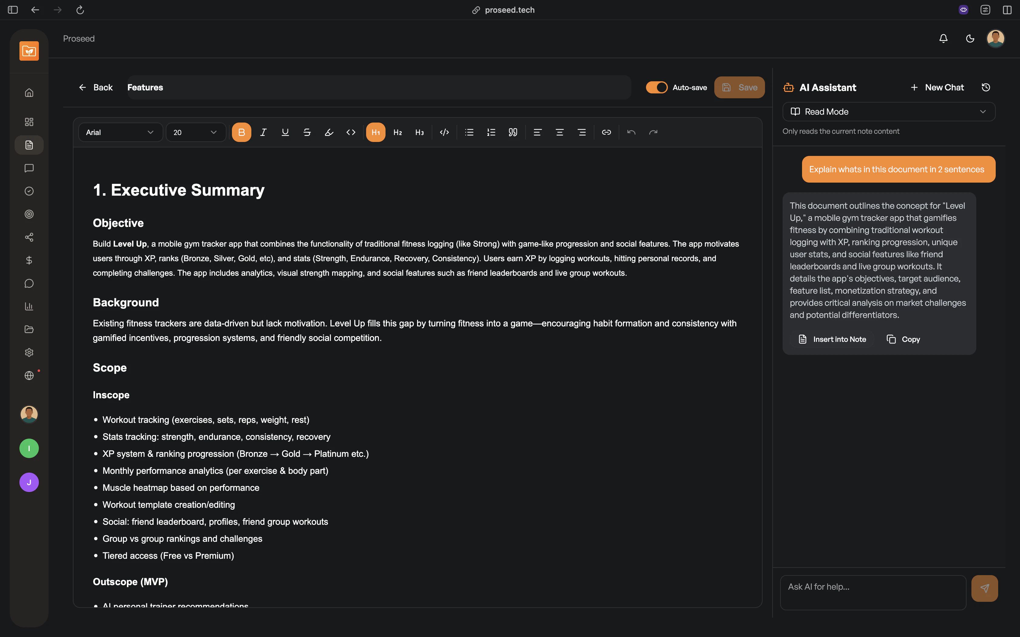Proseed screenshot 3