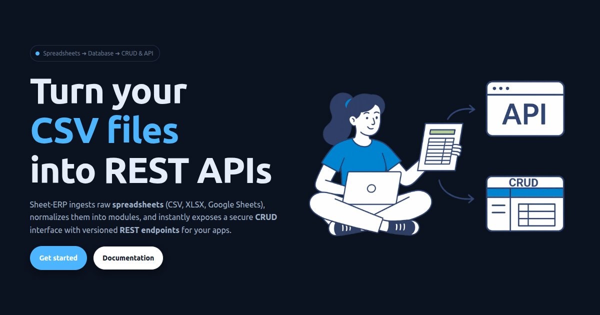 Sayfa-ERP - SpreadSheet'i REST API'sine dönüştürün medya 2