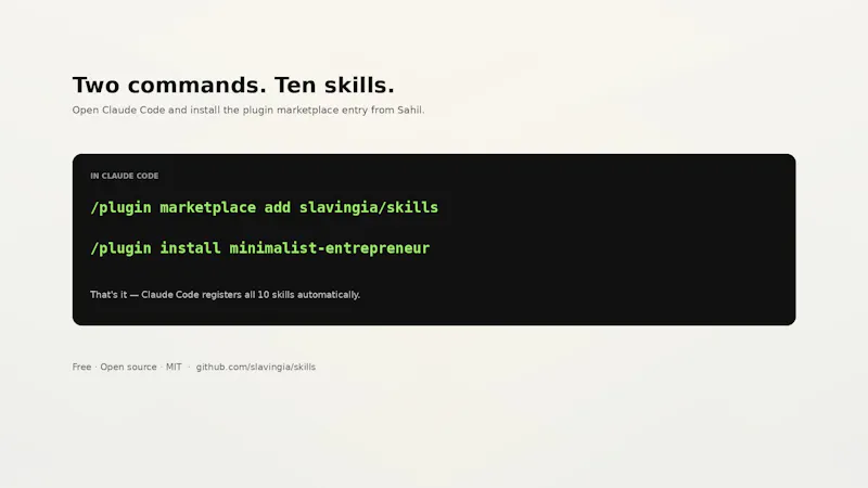 The Minimalist Entrepreneur Skills screenshot 3