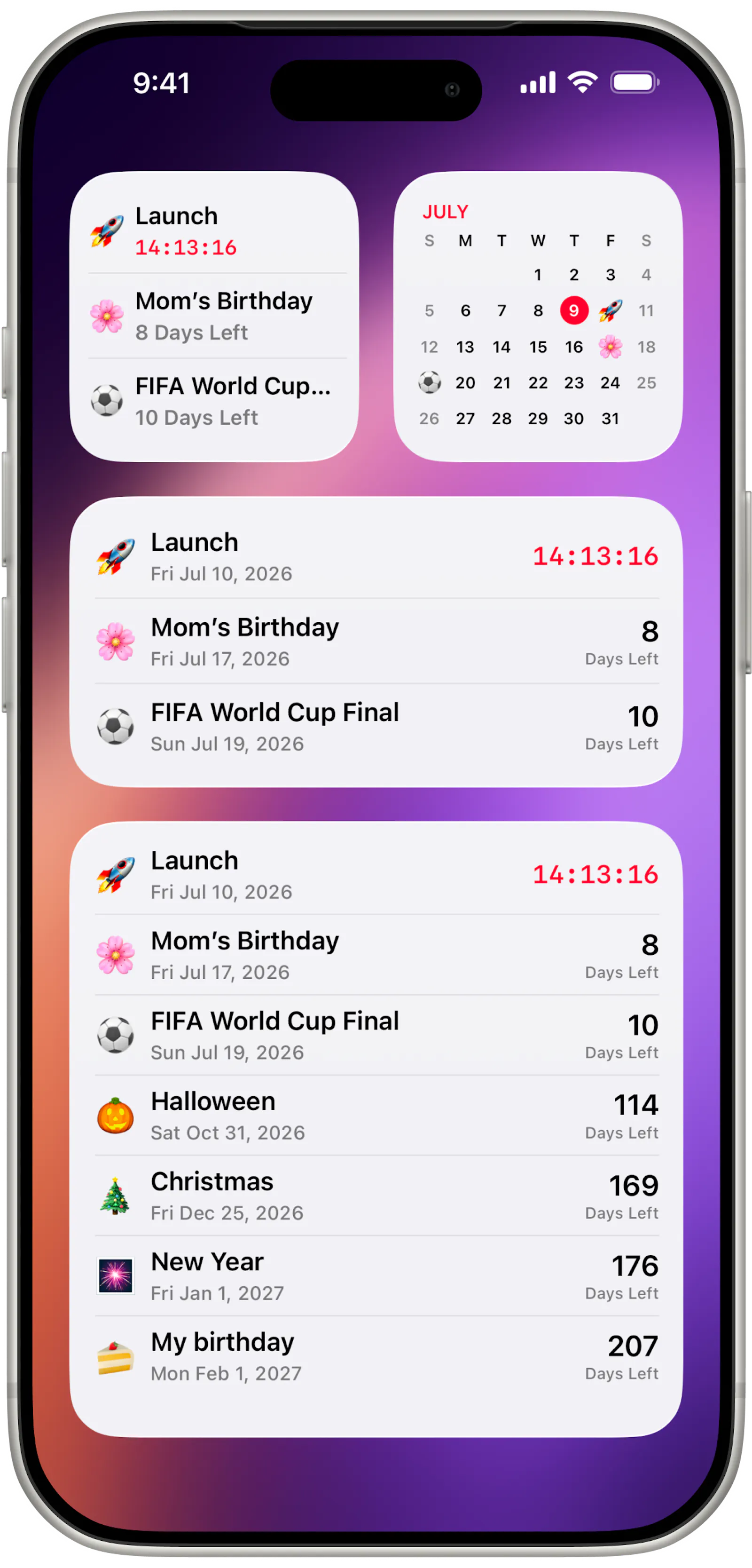 Day Grid - Countdown Widget screenshot 4