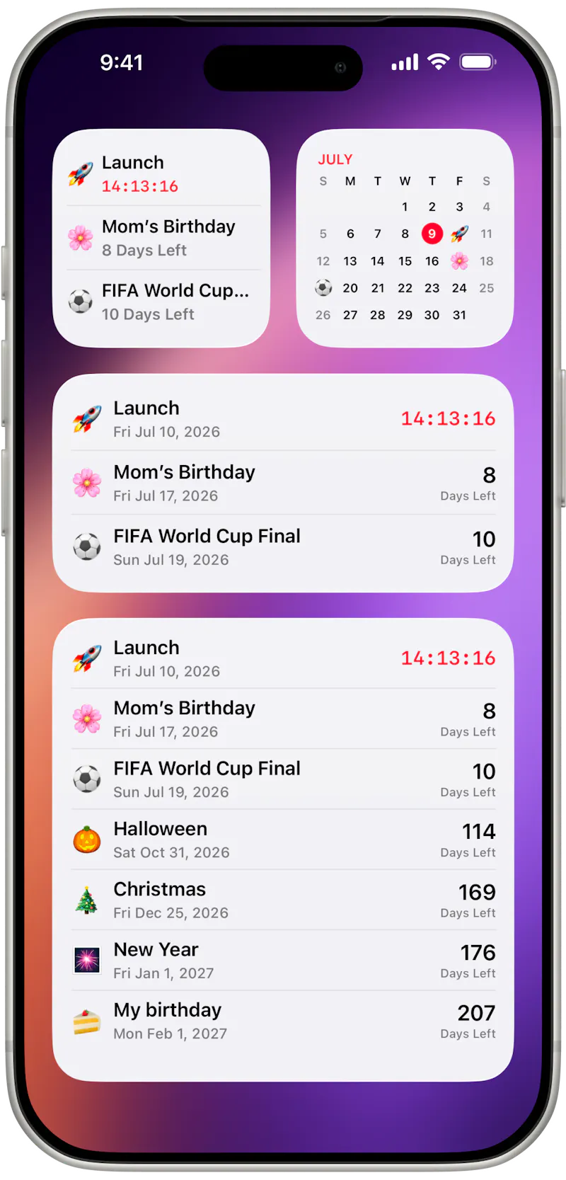 Day Grid - Countdown Widget screenshot 4