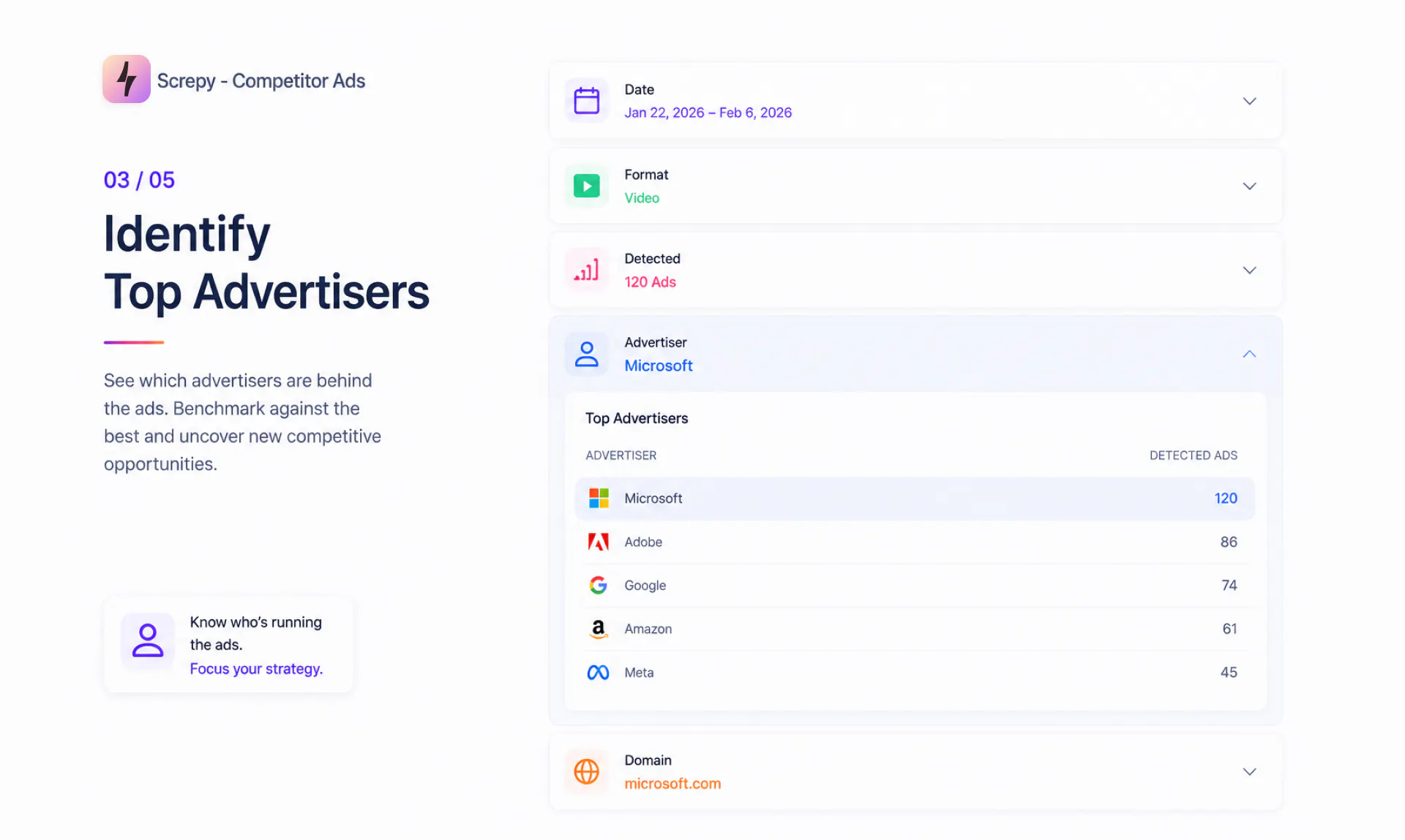 Competitor Ads by Screpy gallery image