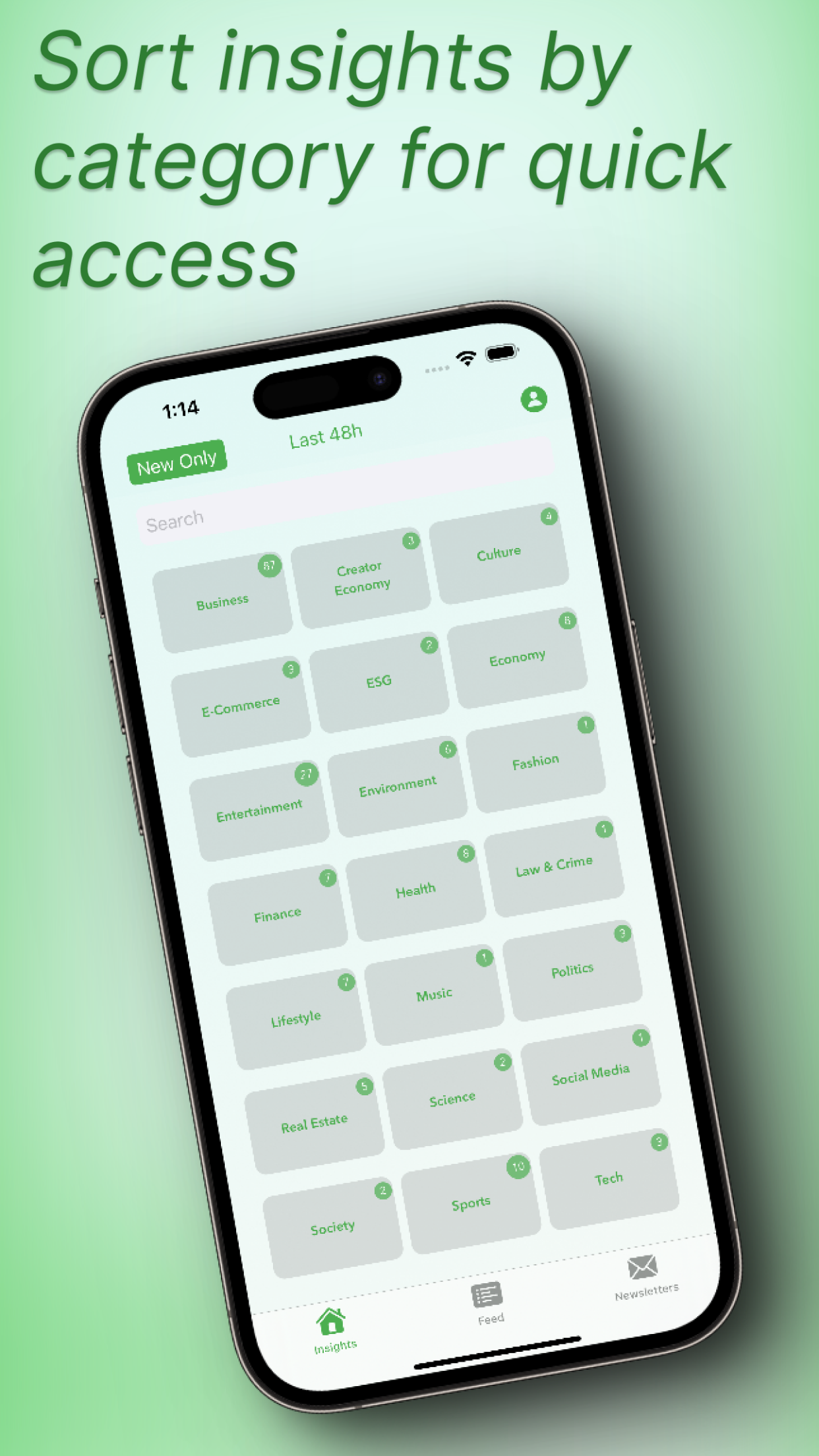 [iOS App] Subncore: Newsletter Insights gallery image