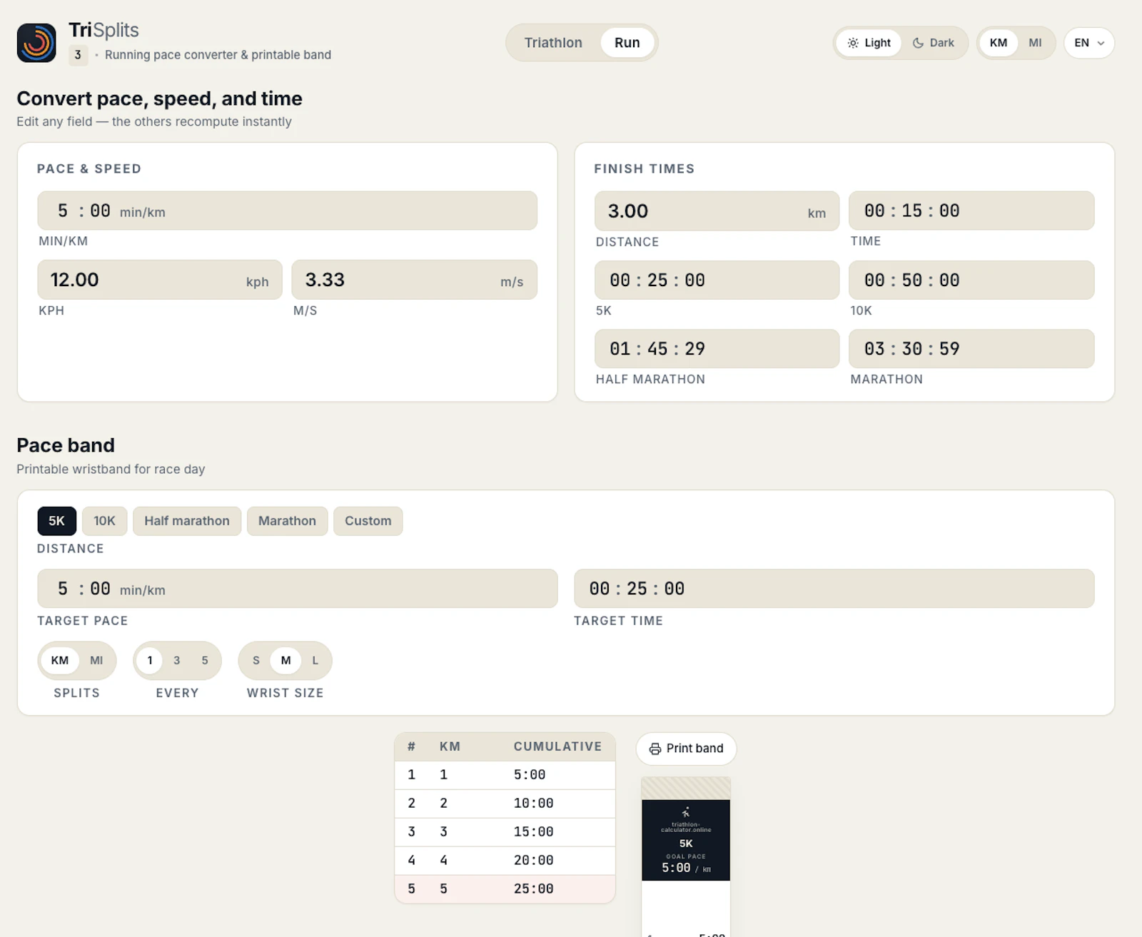 Triathlon Race Planner & Pace Calculator screenshot 2