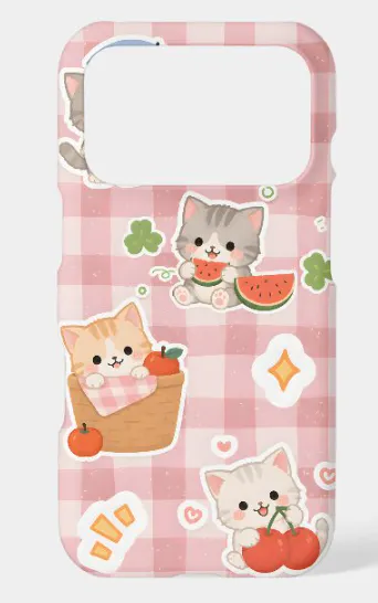 ZazzleCute Pink Cat Phone Case gallery image