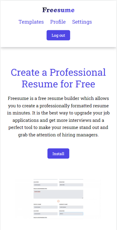Freesume media 1
