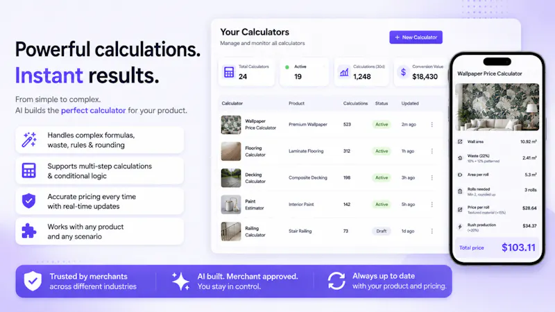 Price Calculator? Just Ask AI ✦ Shopify screenshot 3