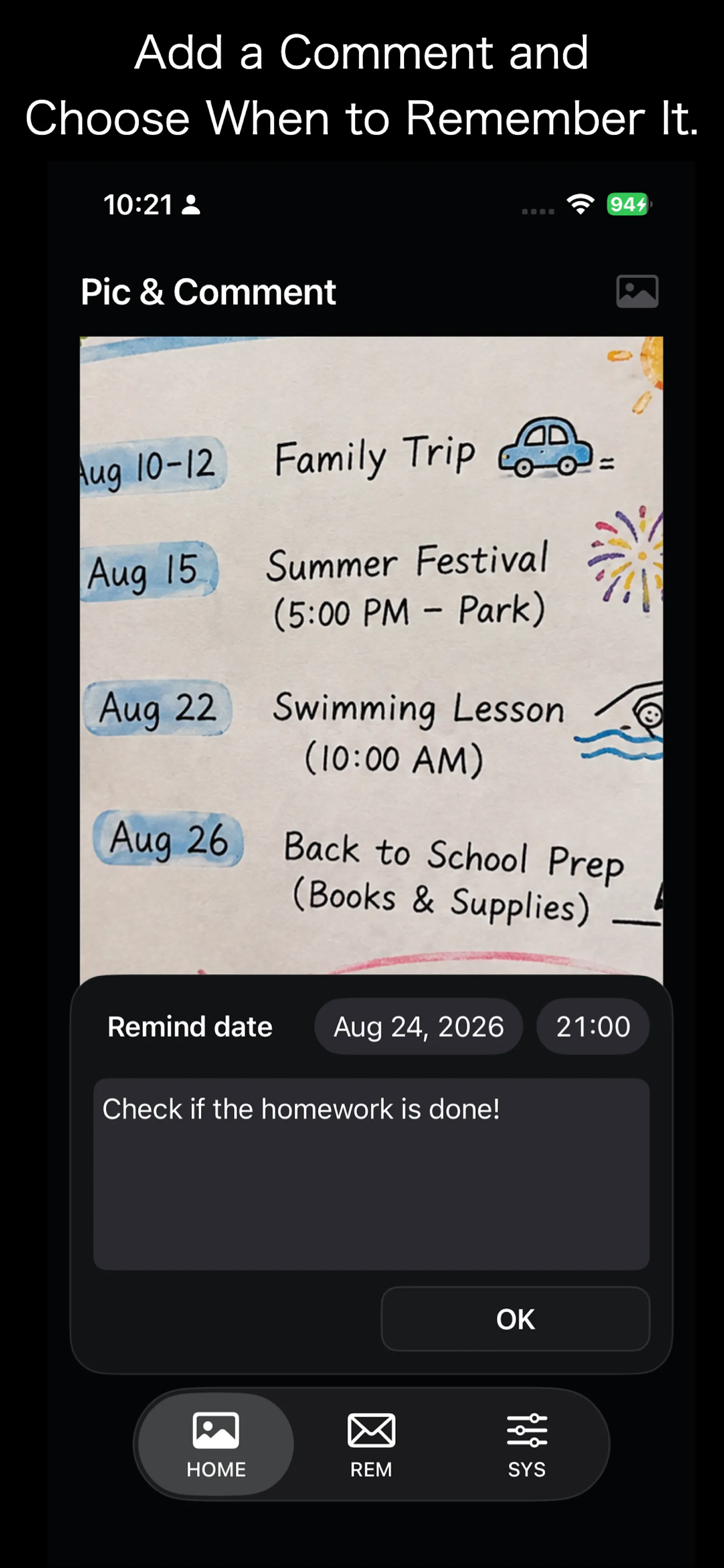 PicReminder screenshot 2