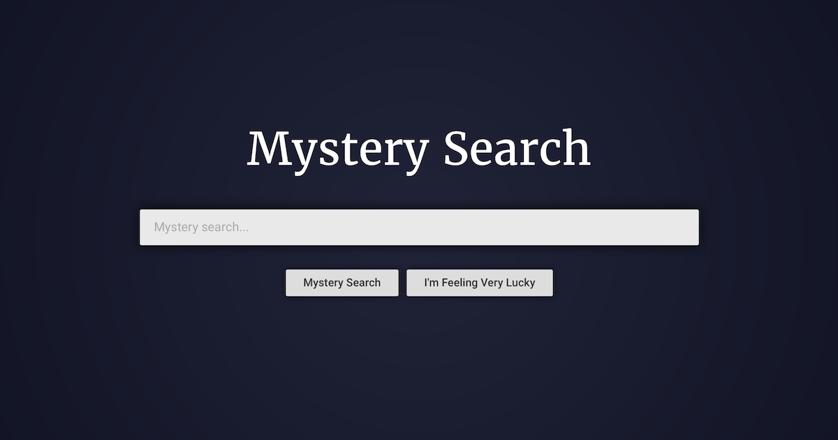 Mystery Search