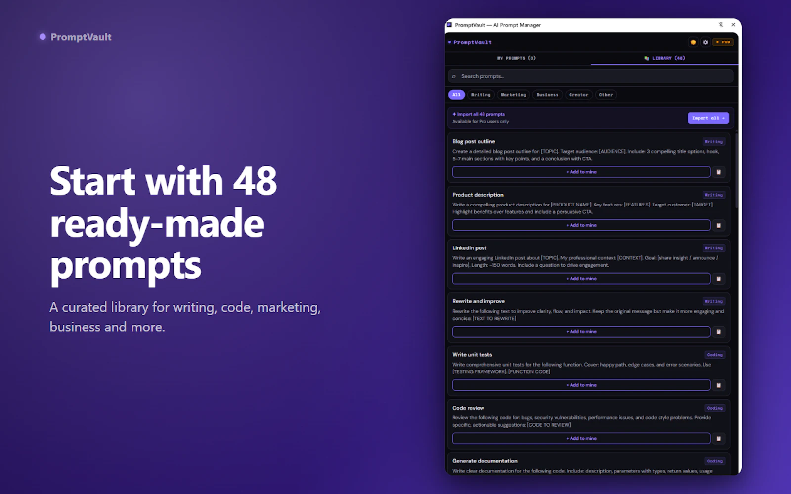 PromptVault screenshot 3