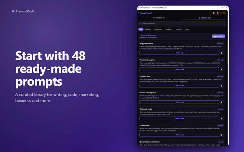 PromptVault screenshot 3