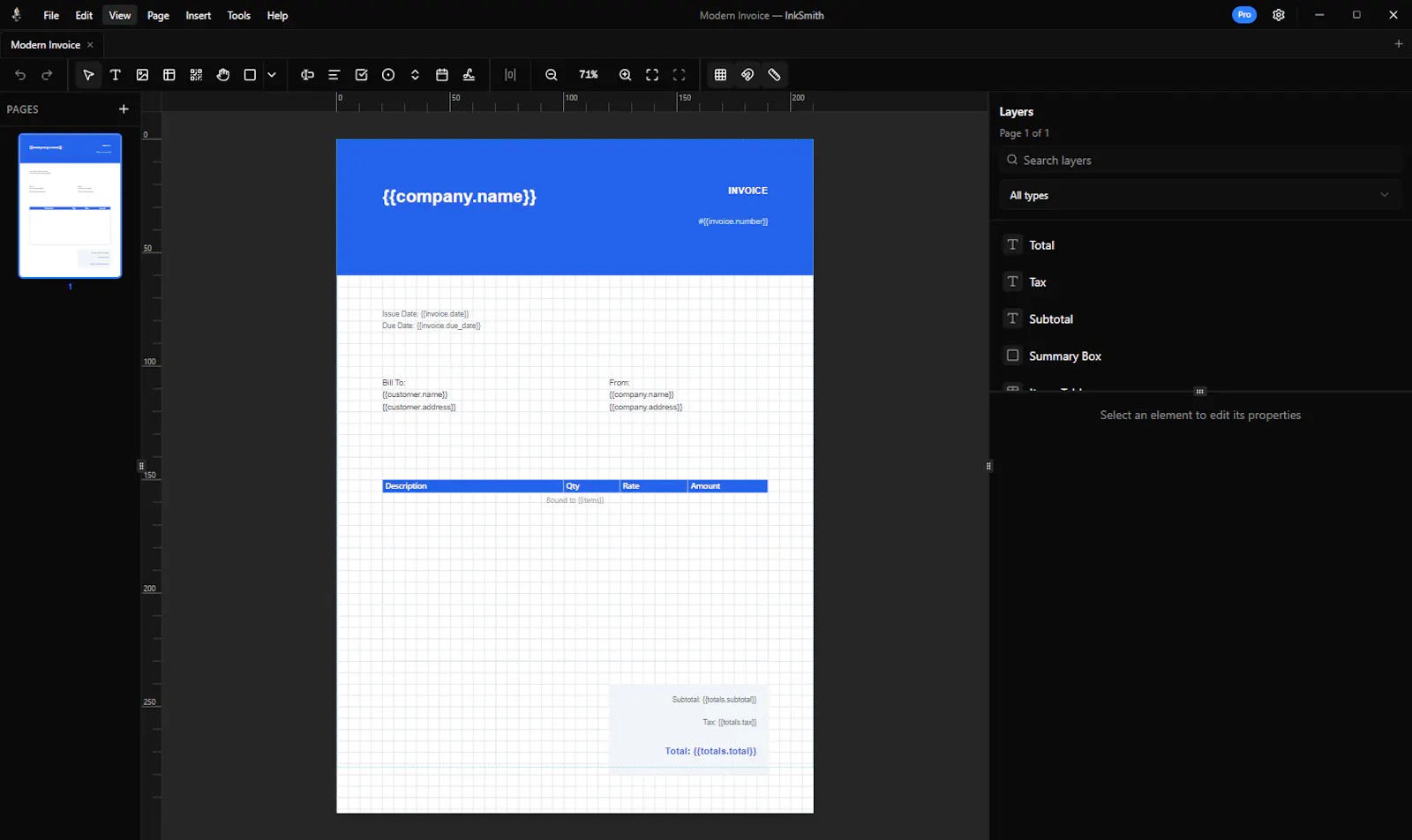 InkSmith - PDF Template Designer screenshot 3