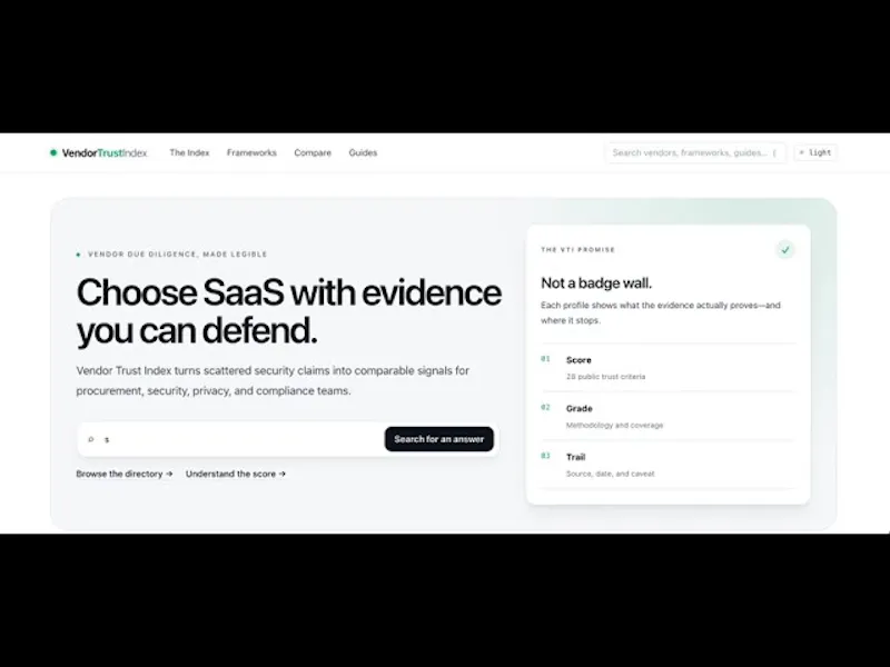 Vendor Trust Index screenshot 1 (video preview)
