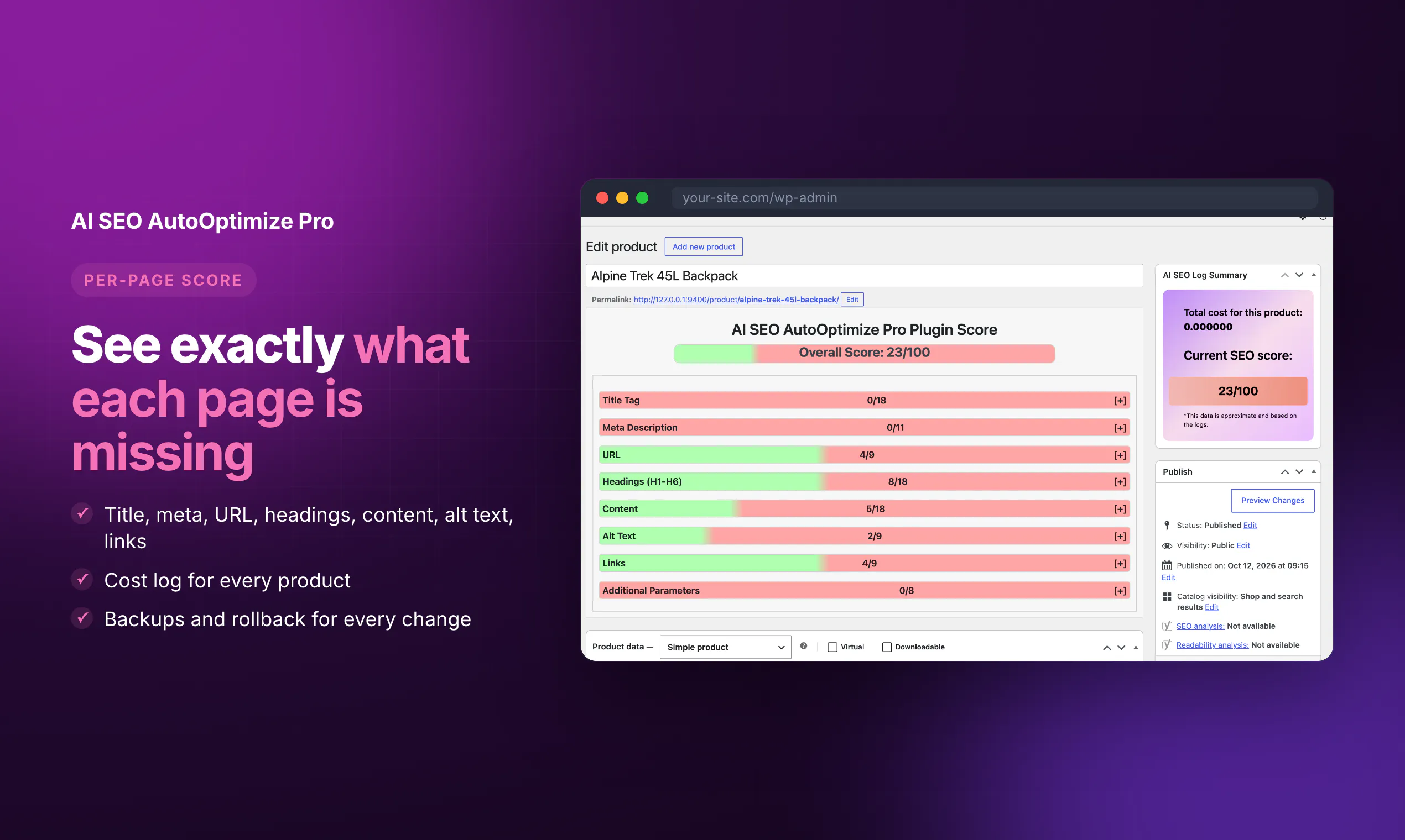 AI SEO AutoOptimize Pro for WordPress gallery image