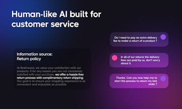 لقطة شاشة لحل الذكاء الاصطناعي Brainwave الذي يقوم بمهمة الاستيلاء على العملاء المحتملين تلقائياً.