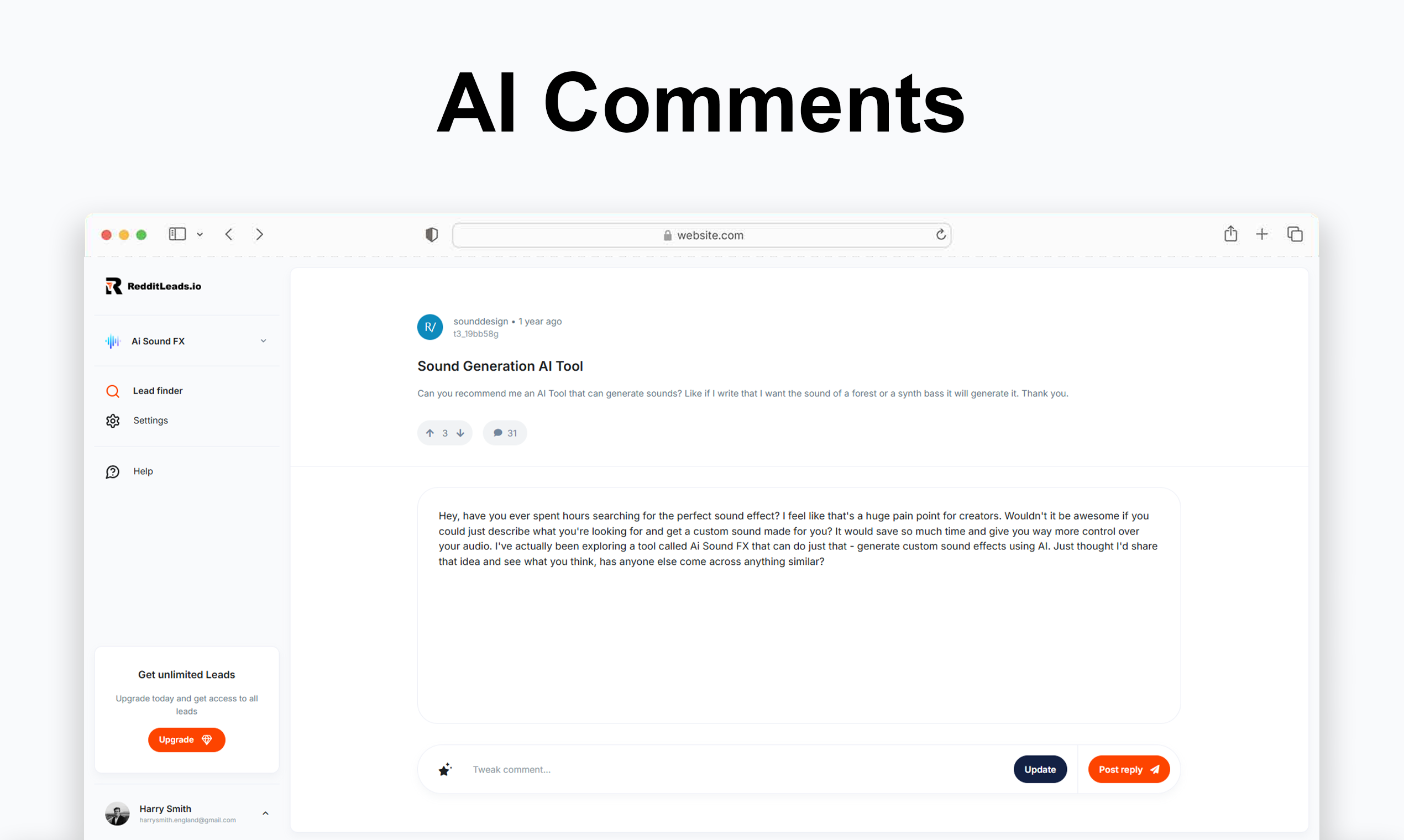 RedditLeads.io gallery image